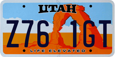 UT license plate Z761GT