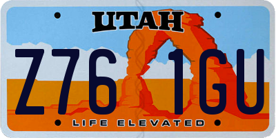 UT license plate Z761GU