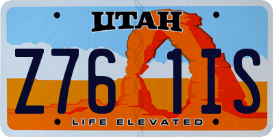 UT license plate Z761IS