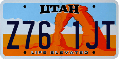 UT license plate Z761JT