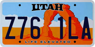 UT license plate Z761LA