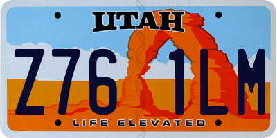 UT license plate Z761LM