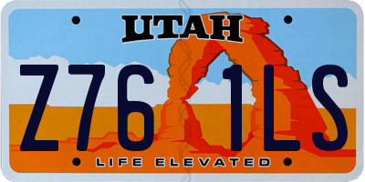 UT license plate Z761LS