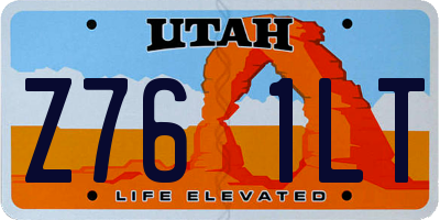 UT license plate Z761LT
