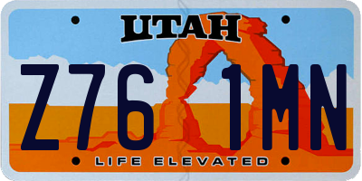 UT license plate Z761MN