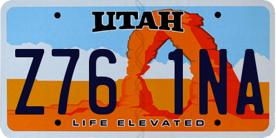 UT license plate Z761NA