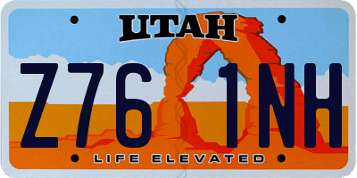 UT license plate Z761NH