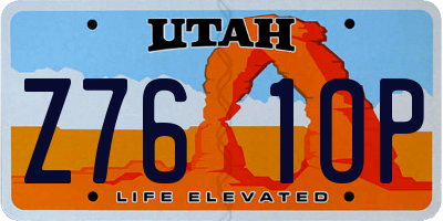 UT license plate Z761OP