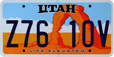 UT license plate Z761OV