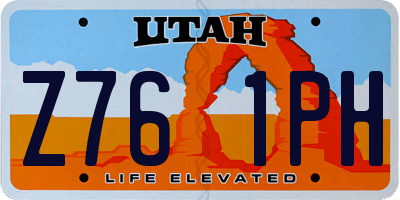 UT license plate Z761PH