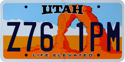 UT license plate Z761PM