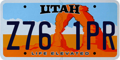 UT license plate Z761PR