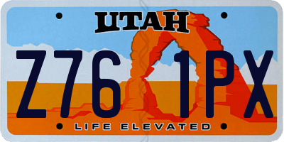 UT license plate Z761PX