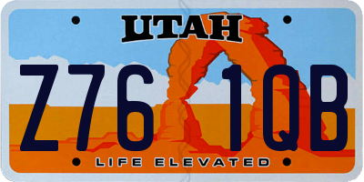 UT license plate Z761QB