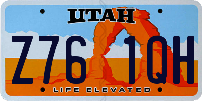 UT license plate Z761QH