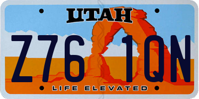 UT license plate Z761QN