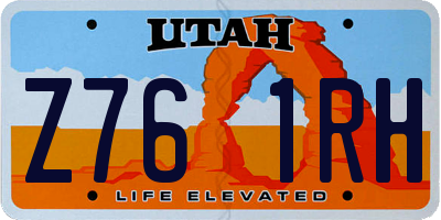 UT license plate Z761RH