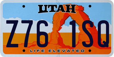 UT license plate Z761SQ