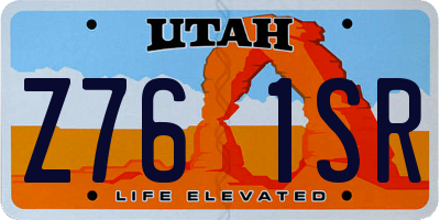 UT license plate Z761SR