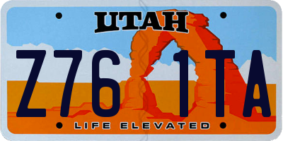 UT license plate Z761TA