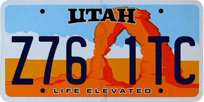 UT license plate Z761TC