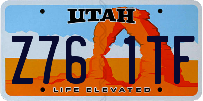 UT license plate Z761TF