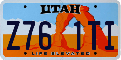 UT license plate Z761TI