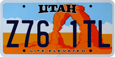 UT license plate Z761TL