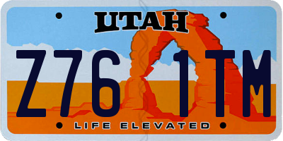 UT license plate Z761TM
