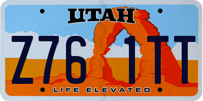 UT license plate Z761TT