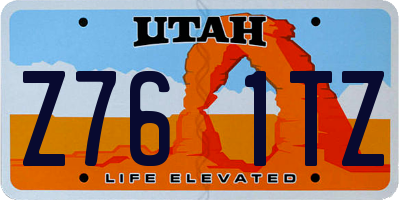 UT license plate Z761TZ