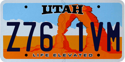 UT license plate Z761VM