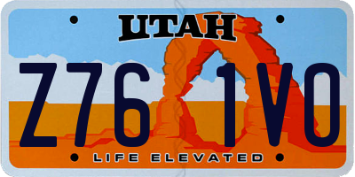 UT license plate Z761VO