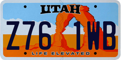 UT license plate Z761WB