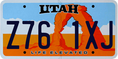 UT license plate Z761XJ