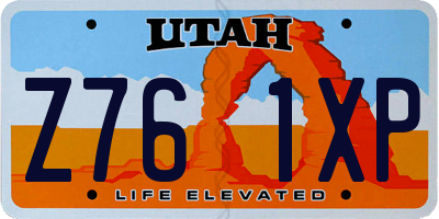 UT license plate Z761XP