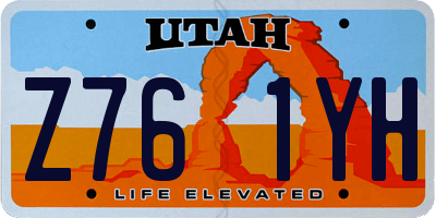 UT license plate Z761YH