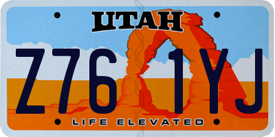 UT license plate Z761YJ