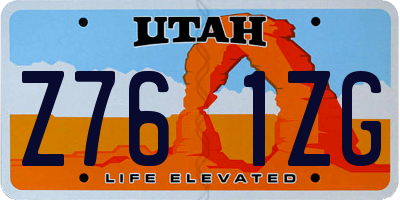 UT license plate Z761ZG