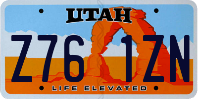 UT license plate Z761ZN