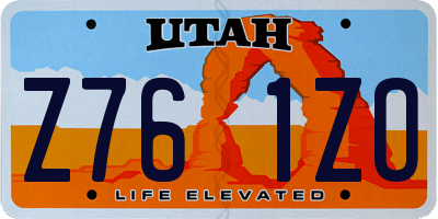 UT license plate Z761ZO