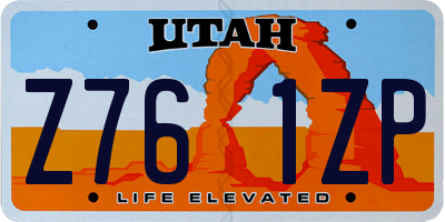 UT license plate Z761ZP