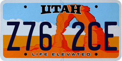 UT license plate Z762CE