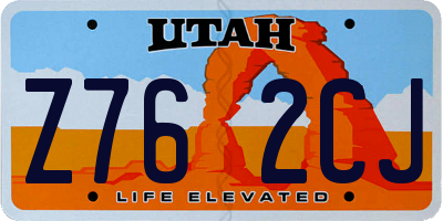 UT license plate Z762CJ