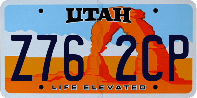UT license plate Z762CP