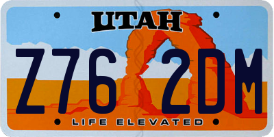 UT license plate Z762DM