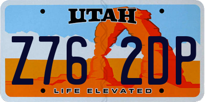 UT license plate Z762DP