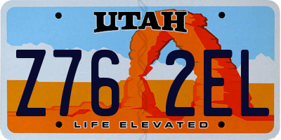 UT license plate Z762EL