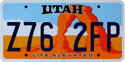 UT license plate Z762FP