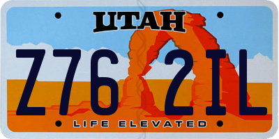 UT license plate Z762IL